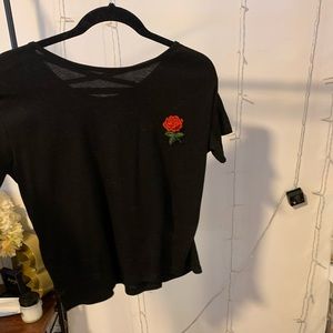 Crop rose top